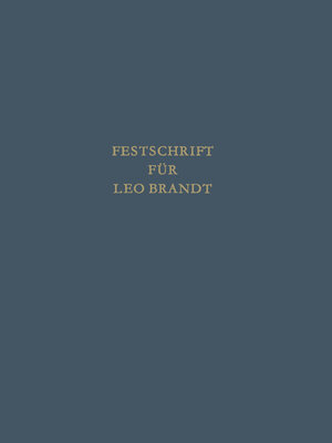 cover image of Festschrift für Leo Brandt zum 60. Geburtstag